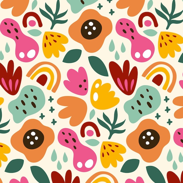 Free Vector Hand drawn abstract element pattern