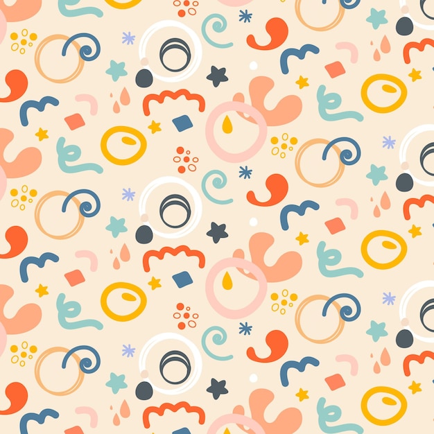 Free Vector Hand drawn abstract element pattern