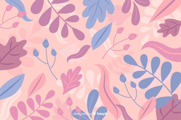 Hand drawn abstract floral pastel  background  Free Vector