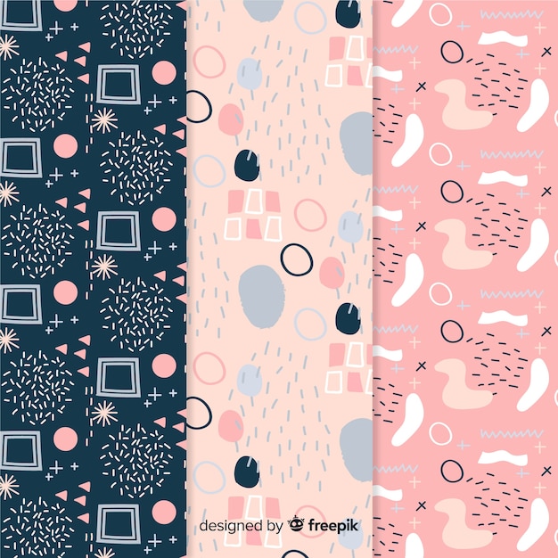 Hand drawn abstract pattern set Free Vector