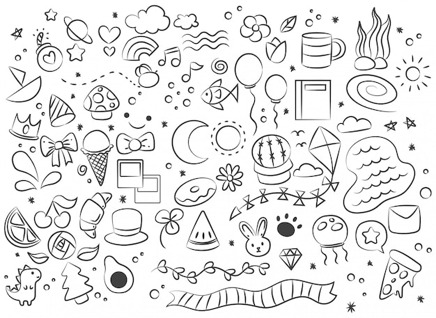 Hand drawn abstract scribble doodle | Premium Vector