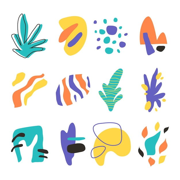 Free Vector Hand Drawn Abstract Shape Collection