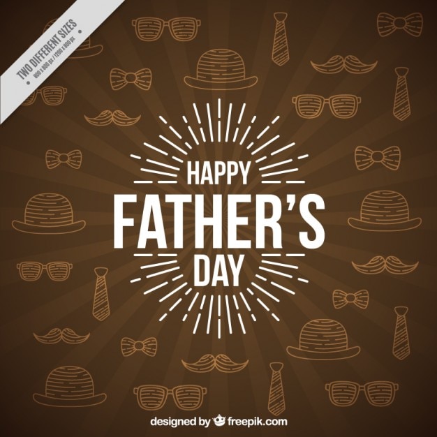 Hand drawn accessories father's day
background