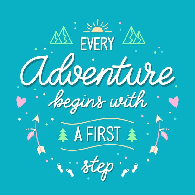 Free Vector | Hand drawn adventure lettering