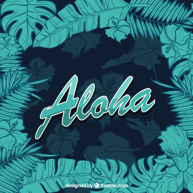 Free Vector | Hand drawn aloha background