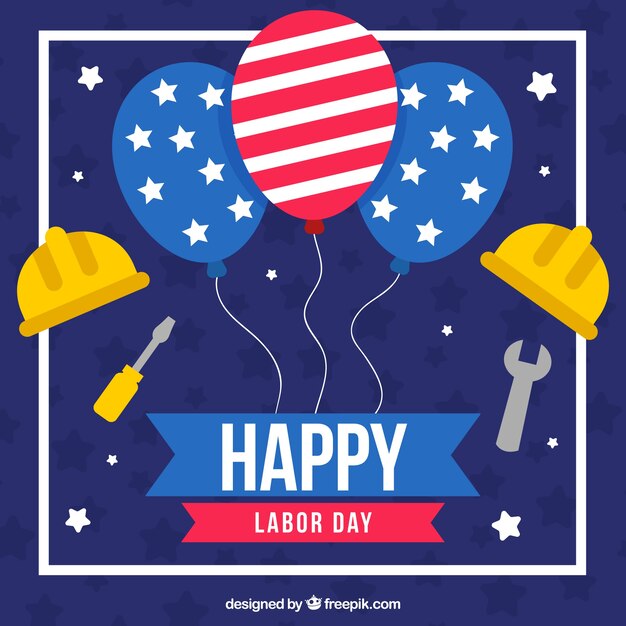 Free Vector | Hand drawn american labor day composition