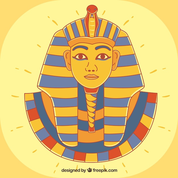 Hand Drawn Ancient Egypt Pharaoh Vector 