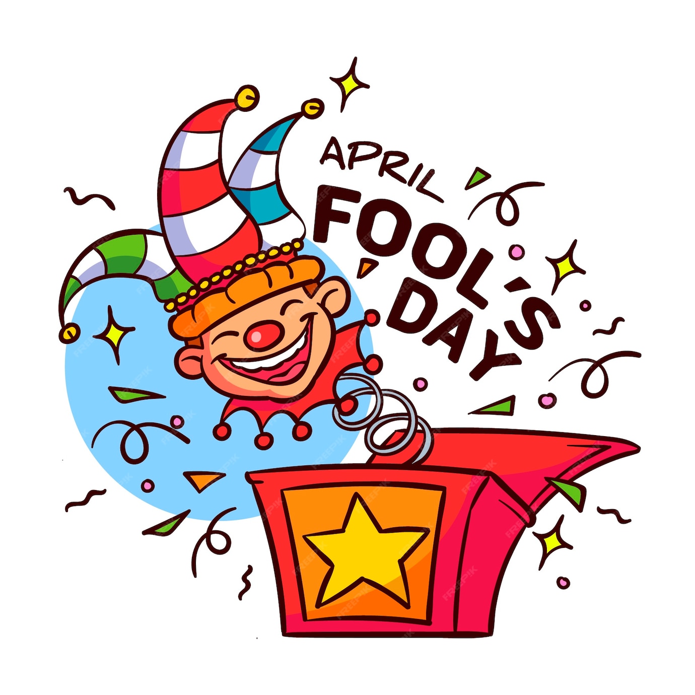 Free Vector Hand drawn april fools day concept