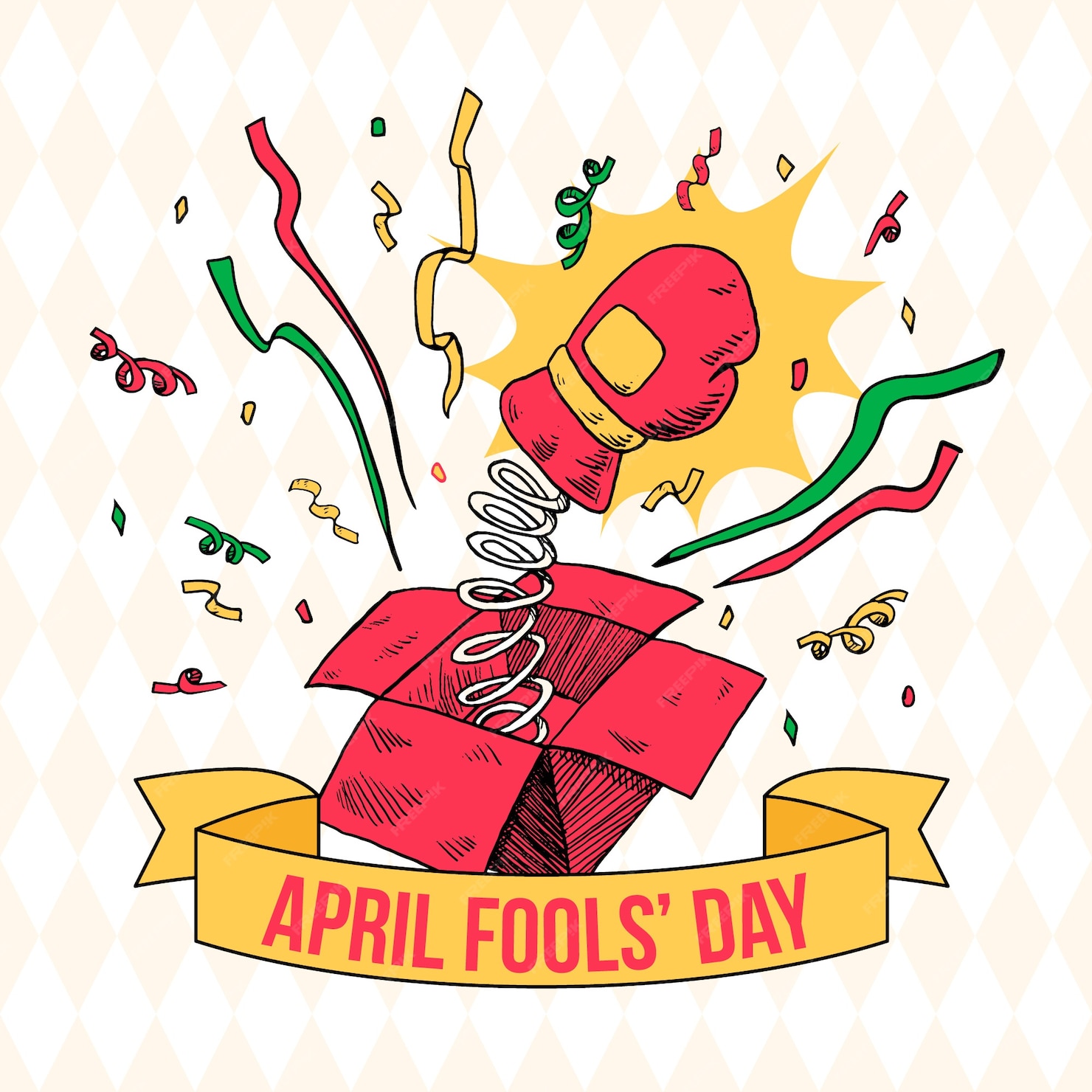 Free Vector | Hand-drawn april fools day theme