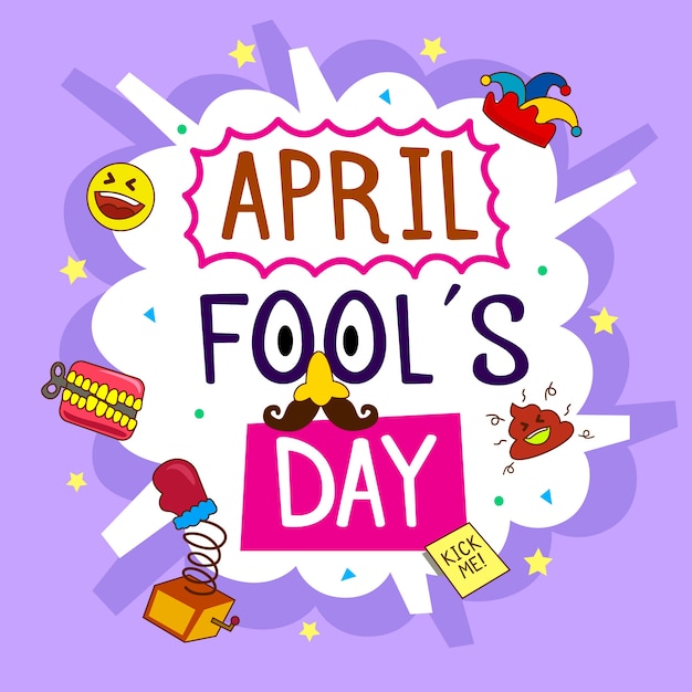 Free Vector | Hand drawn april fools day