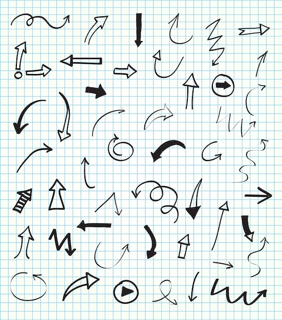 Download Free Vector | Hand drawn arrows collection
