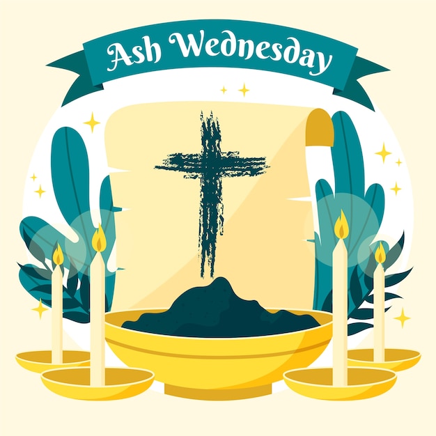 Free Vector Hand drawn ash wednesday
