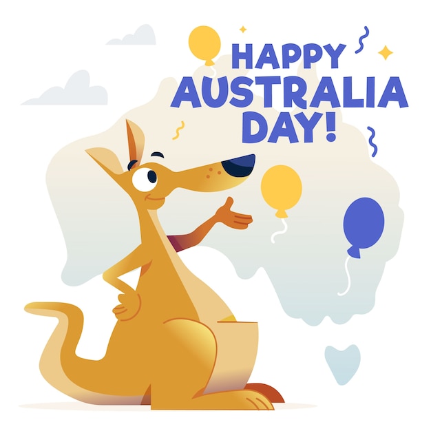 Free Vector | Hand drawn australia day concept