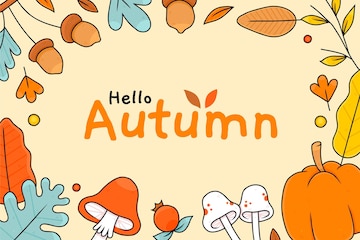 Free Vector | Hand drawn autumn background