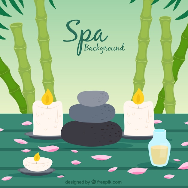 Hand drawn background for the spa
