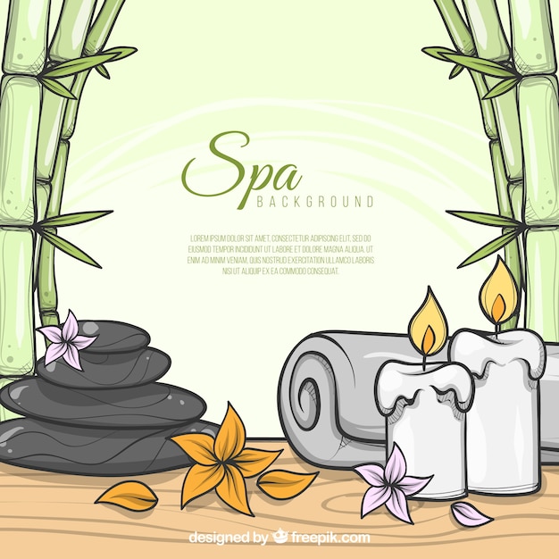 Hand drawn background for the spa