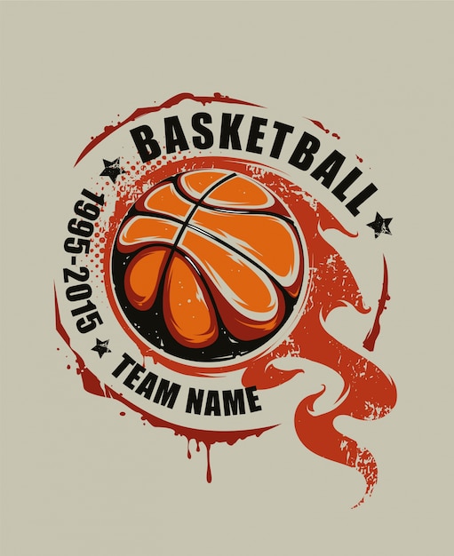 Hand drawn basketball background
