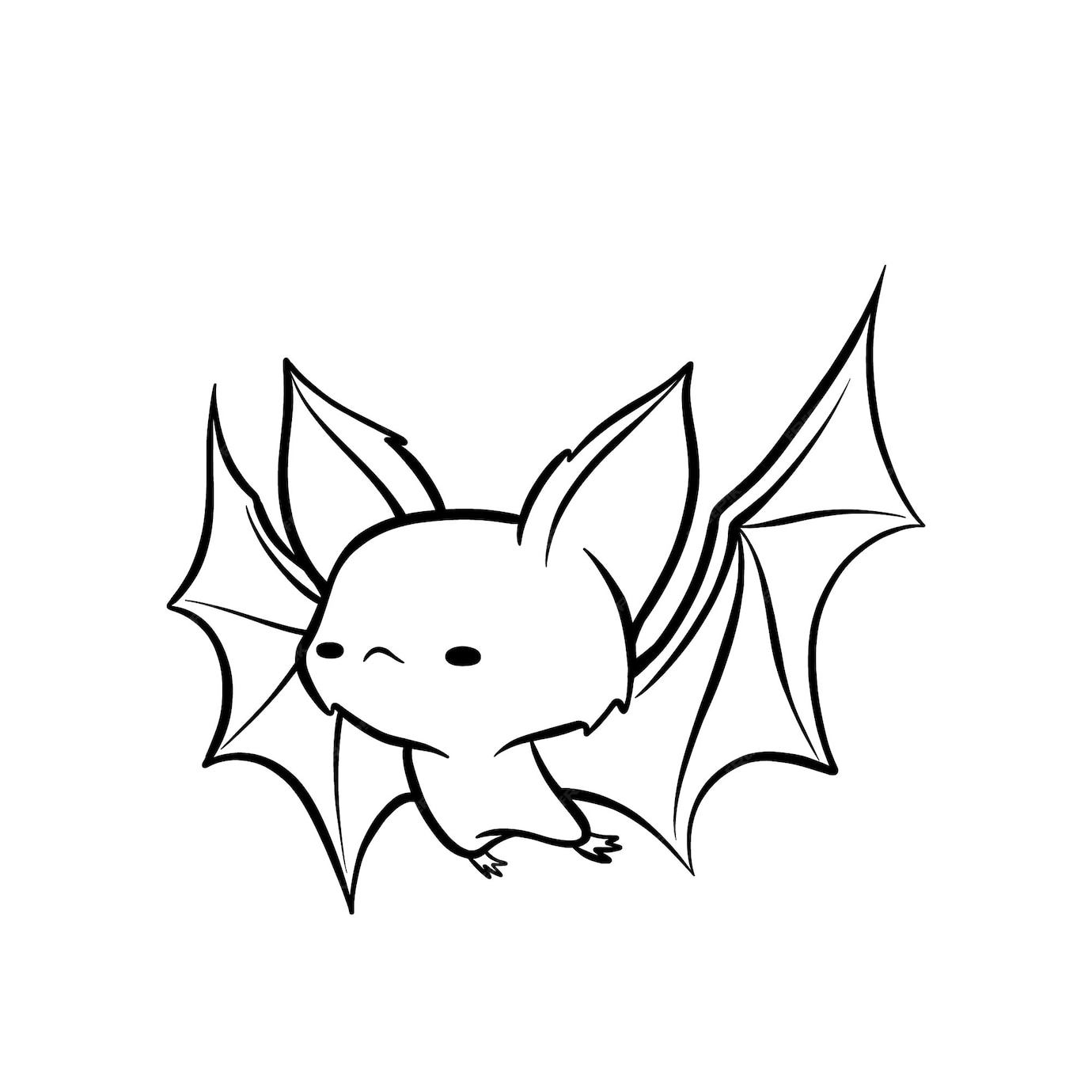 Free Vector Hand drawn bat outline illustration