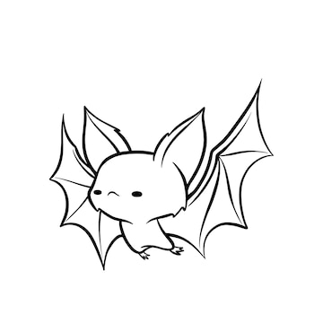 Free Vector | Hand drawn bat outline illustration