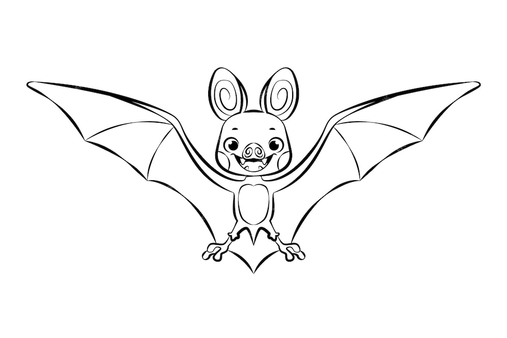 Free Vector | Hand drawn bat outline illustration