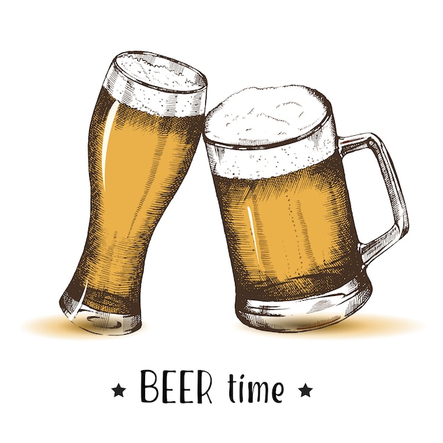 Beer Glass Drawing : Download this a cup of beer, cup clipart, beer