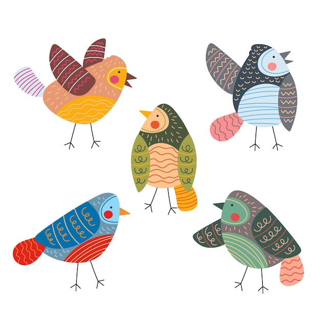 Free Vector | Hand drawn bird collection