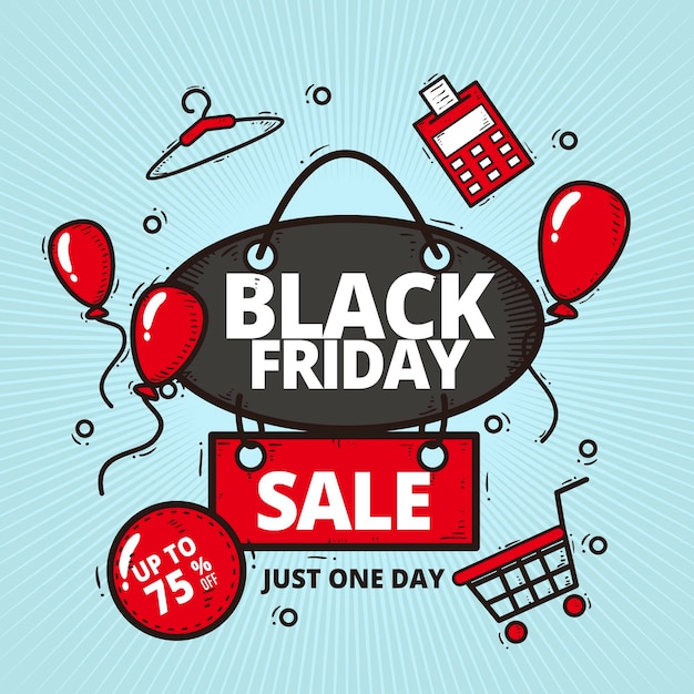 Free Vector Hand drawn black friday concept