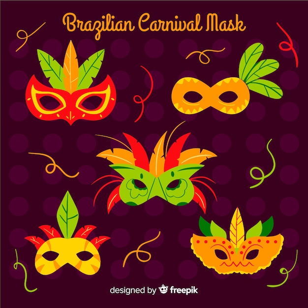 Free Vector Hand Drawn Brazilian Carnival Mask