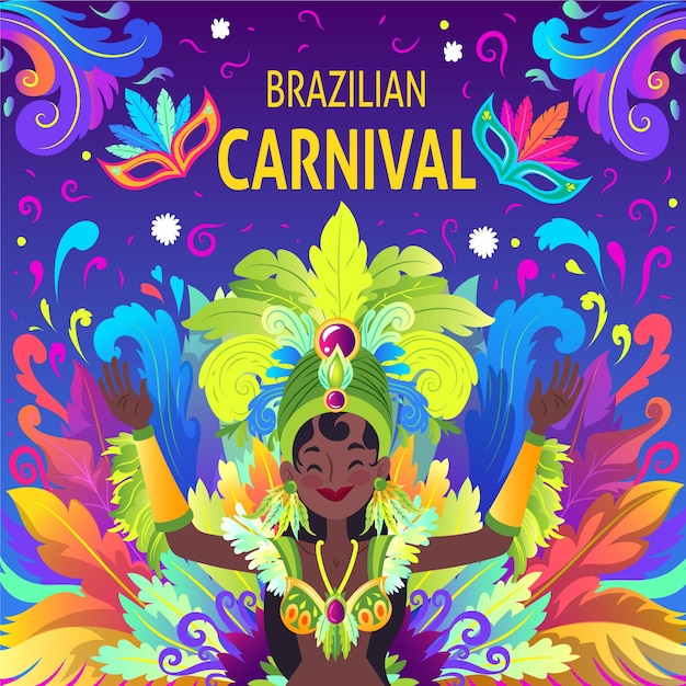 Free Vector | Hand drawn brazilian carnival