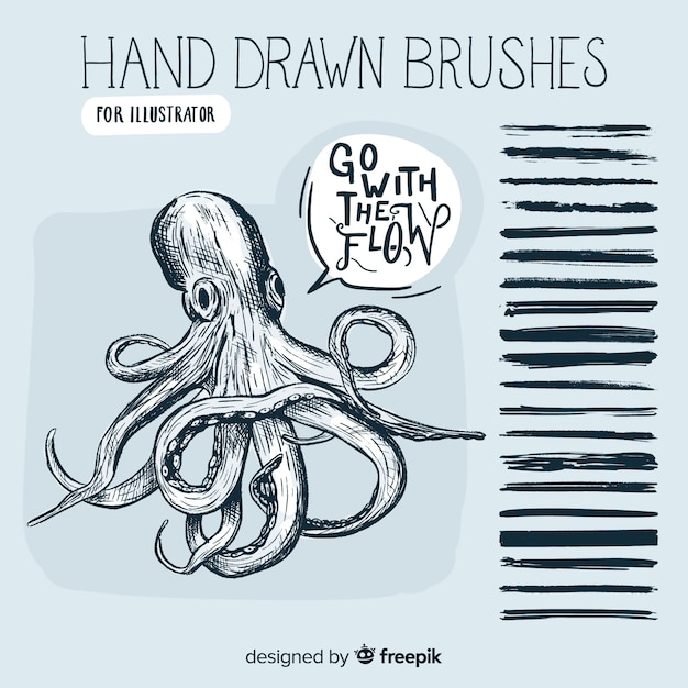 Free Vector Hand Drawn Brushes