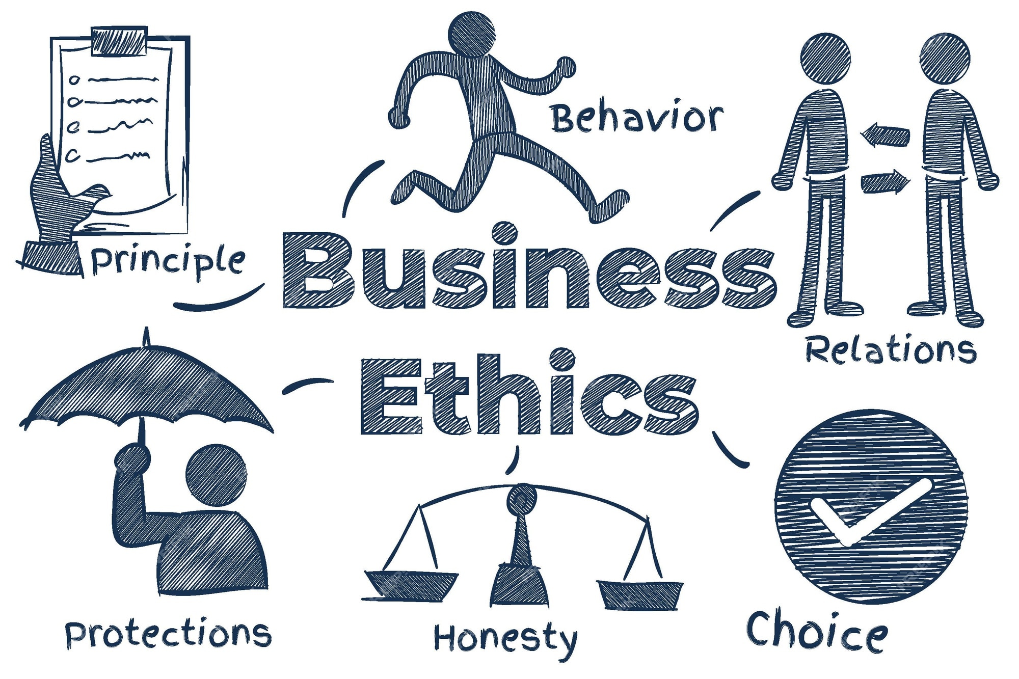 Free Vector | Hand-drawn business ethics illustration