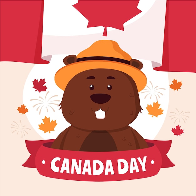 Premium Vector | Hand drawn canada day illustration