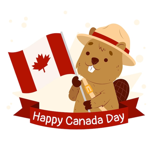 Premium Vector | Hand drawn canada day illustration