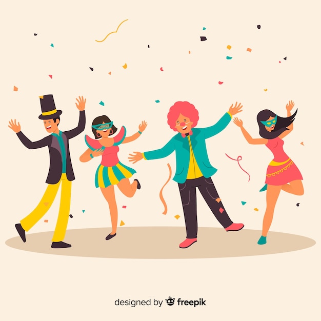 Hand drawn carnival dancer collection Vector | Free Download