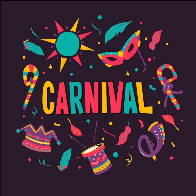 Free Vector | Hand drawn carnival