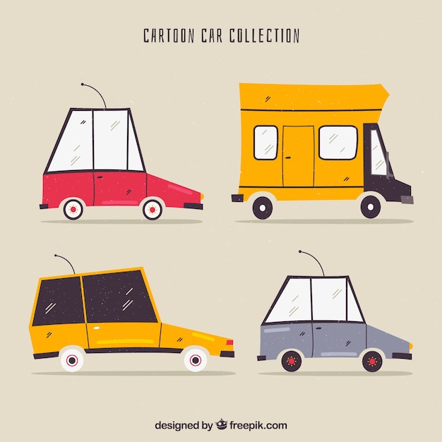 Hand drawn cars with original style