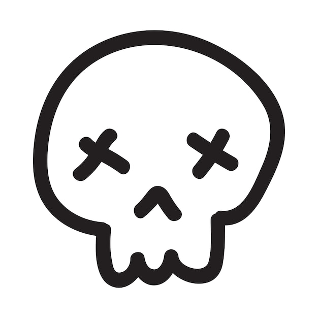 Premium Vector | Hand drawn cartoon doodle skull. funny cartoon skull ...