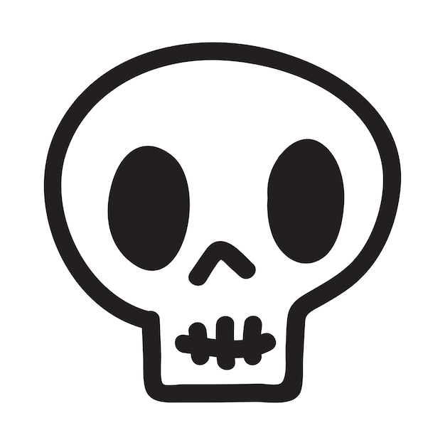 Premium Vector Hand drawn cartoon doodle skull. funny cartoon skull