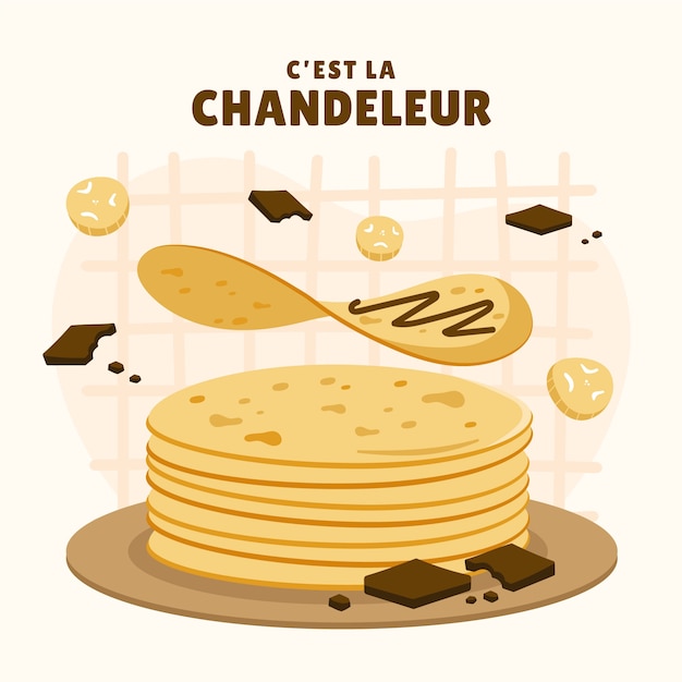 Free Vector Hand drawn chandeleur illustration