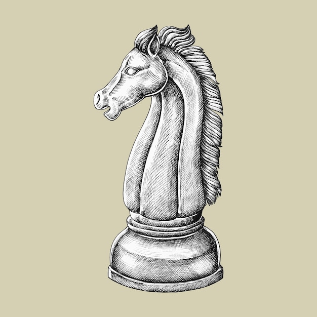 プレミアムベクター 手描きのチェスナイトのイラスト