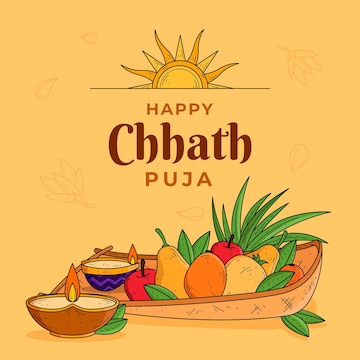 Free Vector | Hand drawn chhath puja