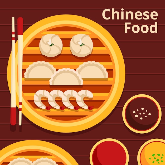 Premium Vector | Hand drawn chinese food illustration