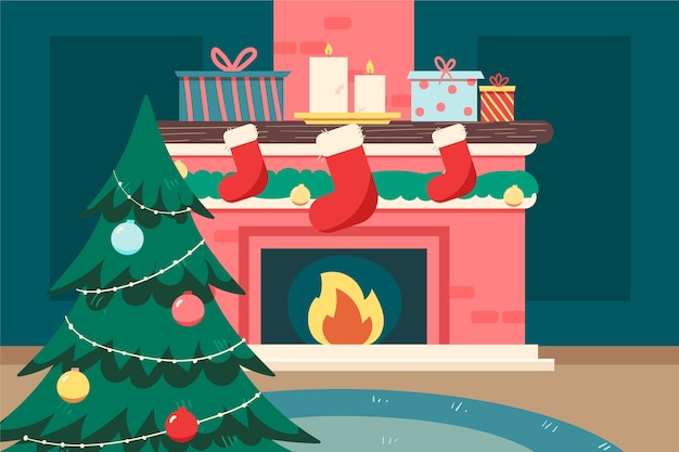 Hand drawn christmas background | Free Vector