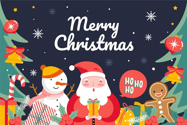 Free Vector | Hand drawn christmas background