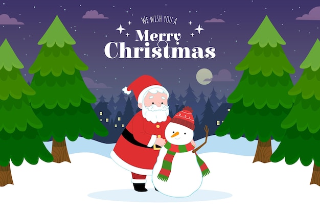 Free Vector | Hand drawn christmas background