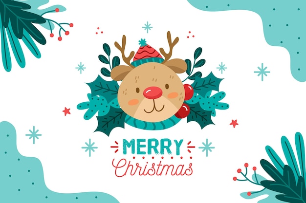 Premium Vector | Hand drawn christmas background