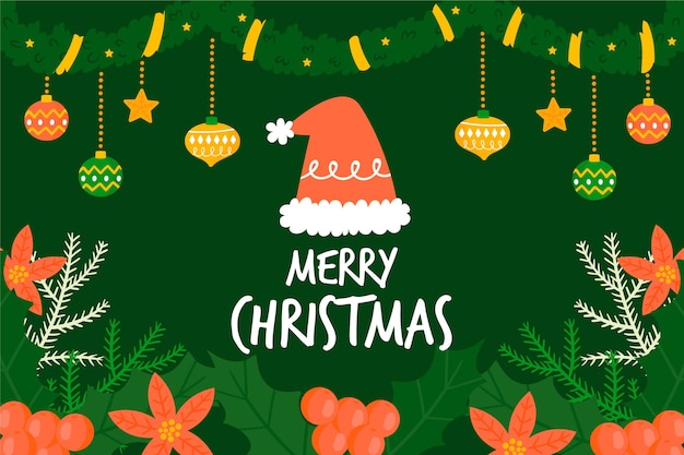 Premium Vector | Hand drawn christmas background