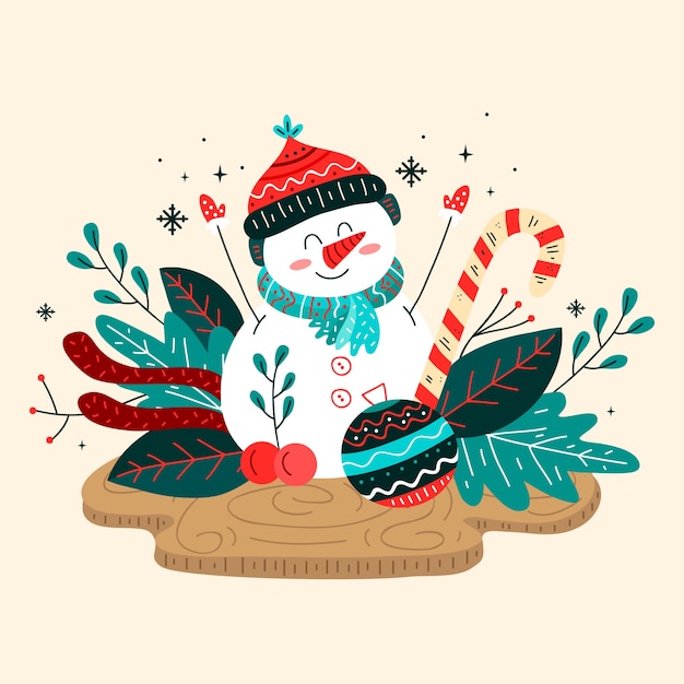 Free Vector | Hand drawn christmas decoration pack