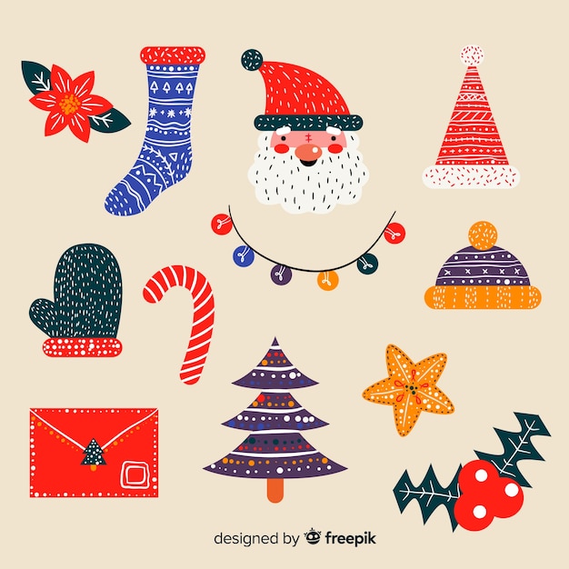 Free Vector | Hand drawn christmas decoration