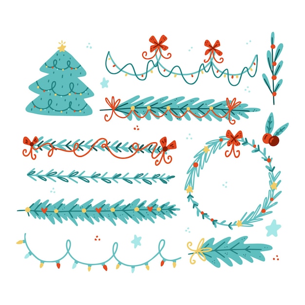 Free Vector | Hand drawn christmas decoration